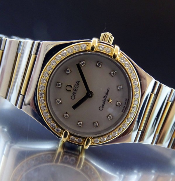 Omega Constellation "Cindy Crawford" diamonds arany-acl