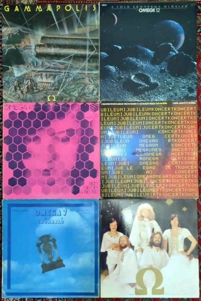 Omega bakelit lemezek, vinyl hanglemezek (6 darab csak egyben)
