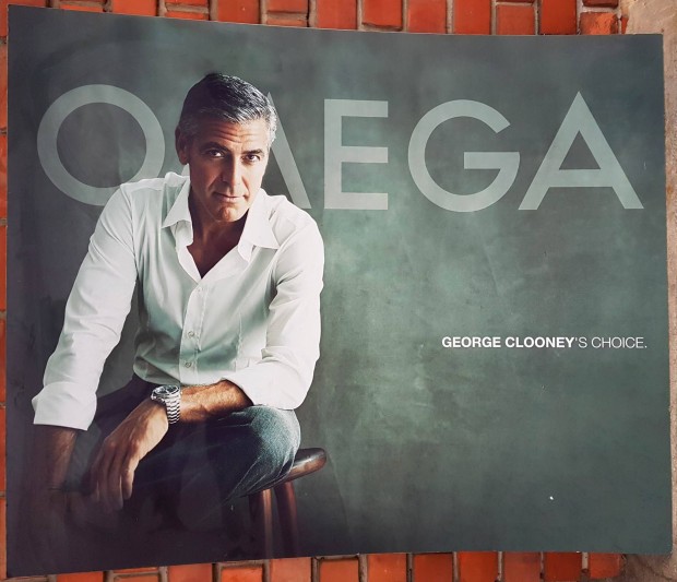 Omega ra reklm manyag nyomat reklm plakt George Clooney