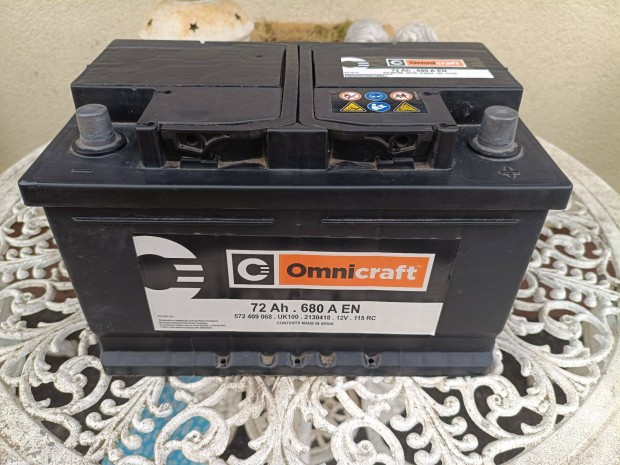 Omnicraft 72 Ah akkumul�tor elad� (jobb pozit�v)