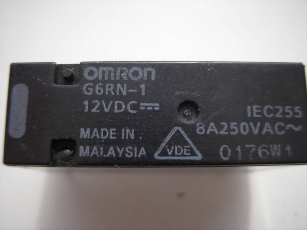 Omron G 6 RN1 rel , 12 V DC , 8 A , 1 morze , hasznlt