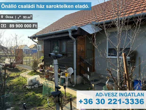 �n�ll� csal�di h�z saroktelken elad�.