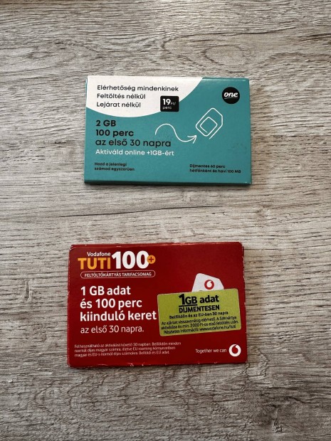 One / Vodafone sim kártya új bontatlan