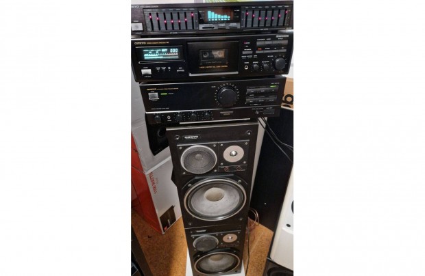 Onkyo A8620 erst + Onkyo SC600 hangfal, deckkel, EQ val olcsn