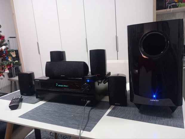 Onkyo TX-SR313 Erst + Hangfal szett + Bluetooth 