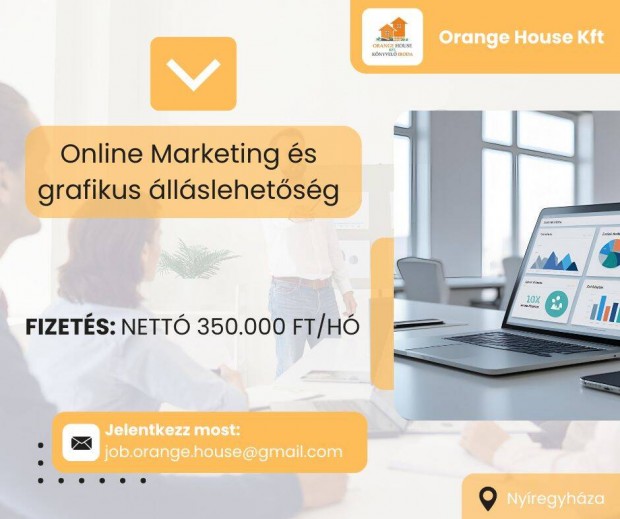 Online marketing �s grafikus �ll�slehet�s�g - nett� 350.000 Ft/h�