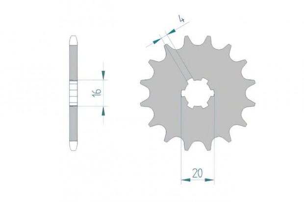 Öntisztító Afam első lánckerék 420 / 13 fog KX 65 / 85