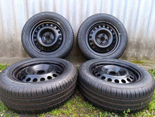 Opel 195/60 R15 nyári gumi 4x100 lemez felni 4 db