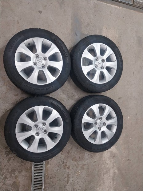 Opel 4x100 15 alufelni Corsa Combo Meriva Astra 90% nyári gumi