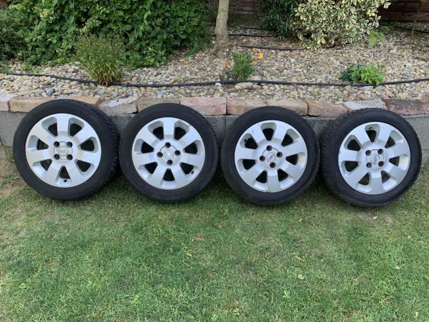 Opel 4x100 15col alu+ 185/55r15 szint új nyári gumikkal 60e/4db