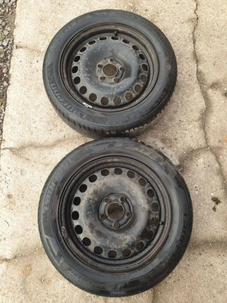 Opel 5x110 R16 lemezkerk 205/55 16" nyri gumival