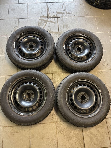 Opel 6x15 et39 4x100 gyari lemezfelni garnitura nyarigumival