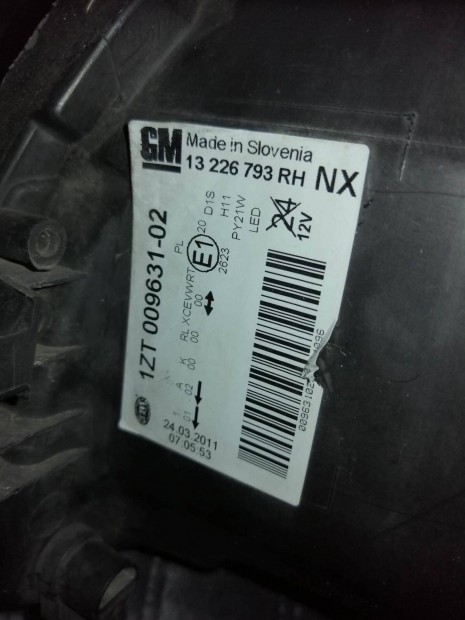 Opel A Insignia xenon l�mp�k