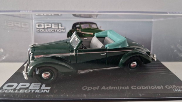 Opel Admiral Cabriolet 1/43 modell Collection kisaut Altaya kabri