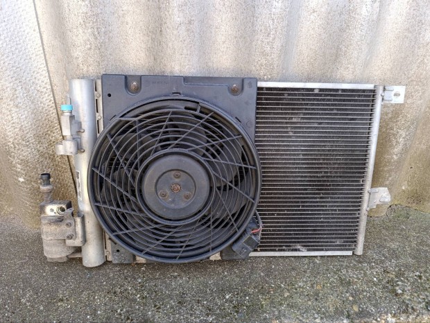 Opel Astra G Zafira A klíma hűtő kompletten ventilátorral