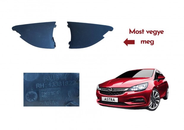 Opel Astra J MK6 5 lökhárító bal jobb első alsó díszléc 13381822