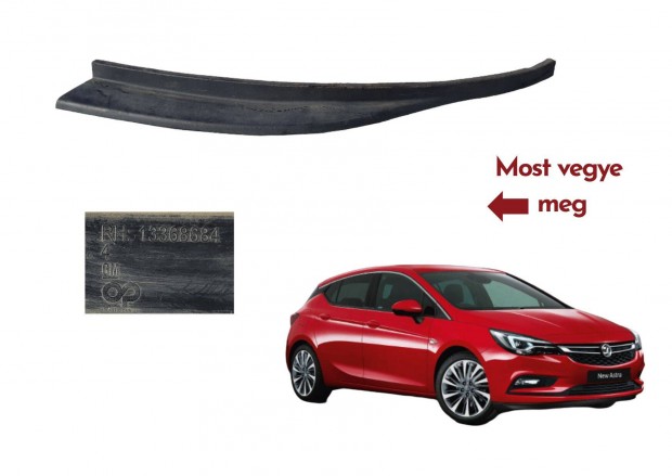 Opel Astra J, K Vauxhall első lökhárító alsó spoiler díszítés 13368684