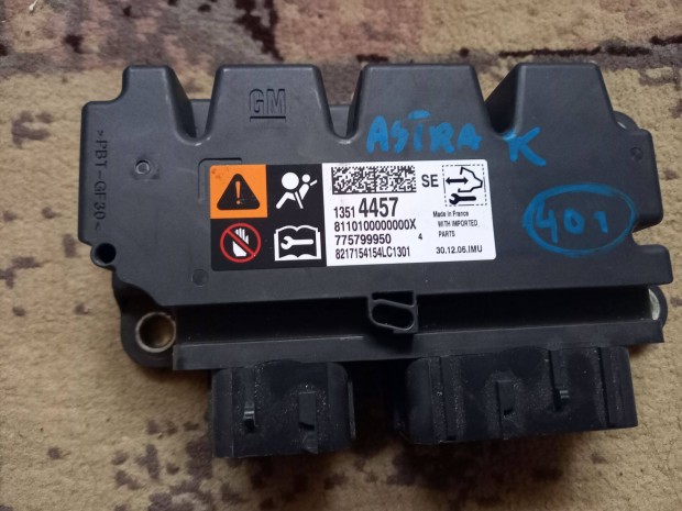 Opel Astra K légzsák vezérlő elektronika 13514457