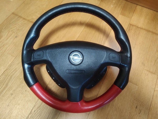 Opel Astra g bőr kormány Linea Rossa légzsákkal