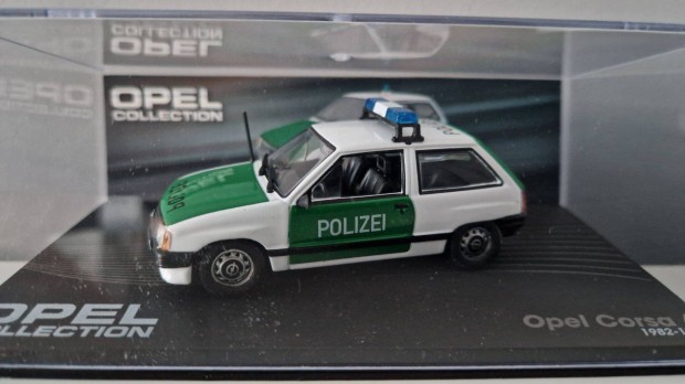 Opel Corsa A Polizei 1:43 1/43 modell Collection rendrsg