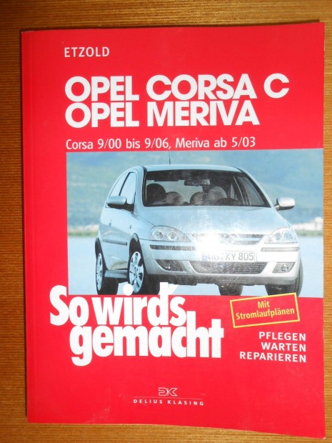 Opel Corsa C/Combo Meriva szervzknyv