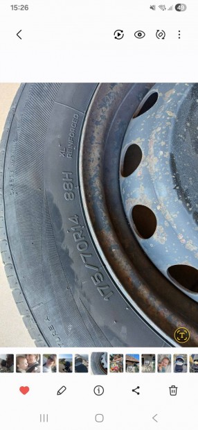 Opel Corsa C Lemezfelni 2db Gumival