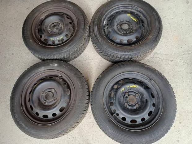 Opel Corsa C (2000-2010) 14" 4X100 Lemezfelni  Garnitúra Téli Gumival