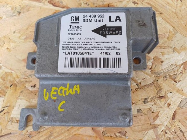 Opel Corsa C (2000-2010) Légzsák Vezérlő Elektronika