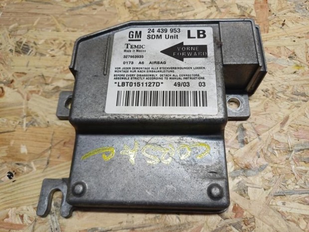 Opel Corsa C (2000-2010) Légzsák Vezérlő Elektronika
