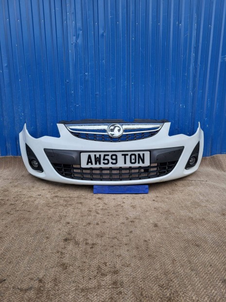 Opel Corsa D 2009- gyári 13285996 első lökhárító fehér sérülésmentes