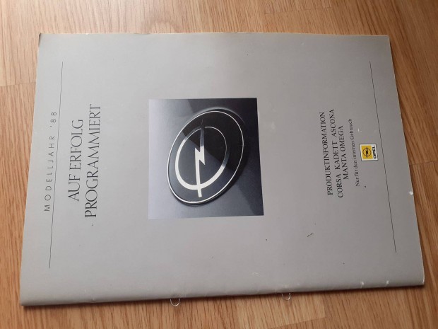 Opel (Modellek) Program 1988 modellv prospektus - 1987, nmet nyelv