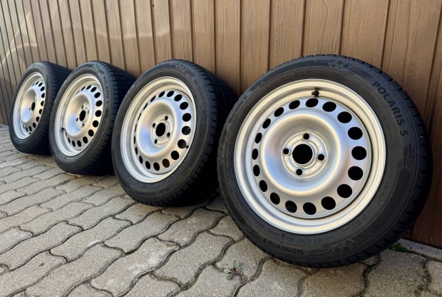 Opel gyári Astra Corsa 15" lemezfelni / acélfelni szett téli gumi -val