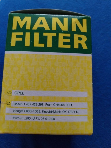 Opel mann filter olajszr