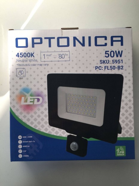 Optonica 5951 LED reflektor mozgásérzékelővel 50W 4500K