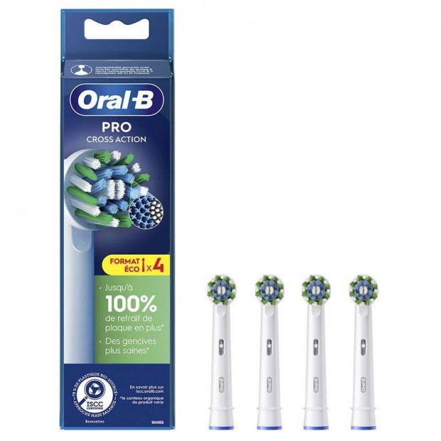 Oral-B Crossaction EB50-4 elektromos fogkefe ptfej, 4db/csomag