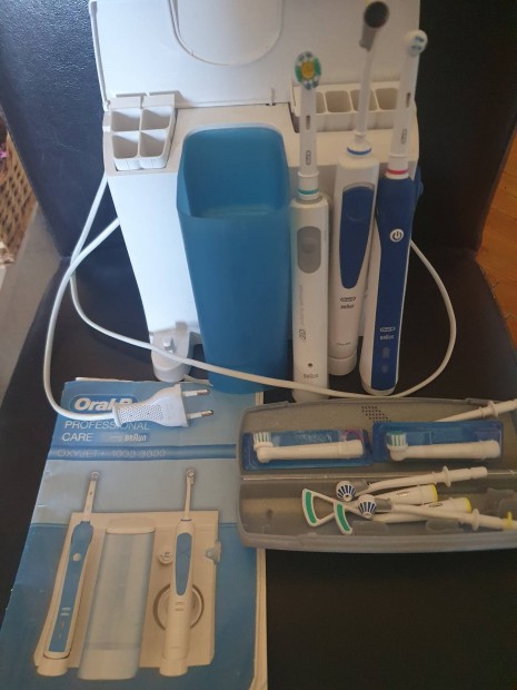 Oral-B Oxyjet + 1000 3000szjzuhany, 2fogkefe s tartozkok  o