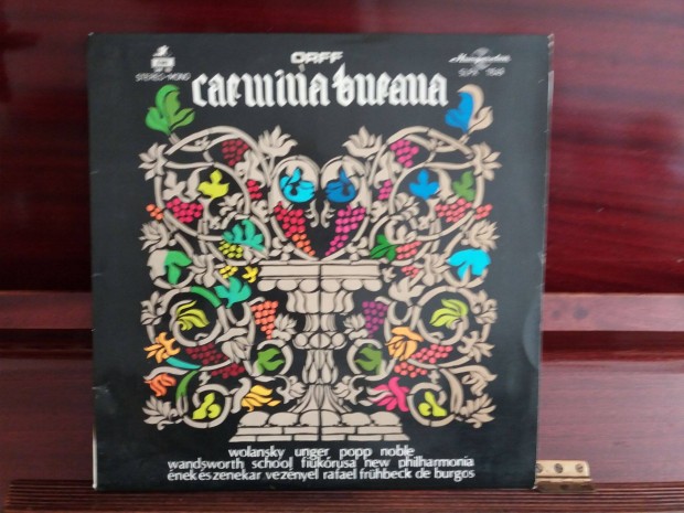 Orff Carmina Burana bakelit lemez LP