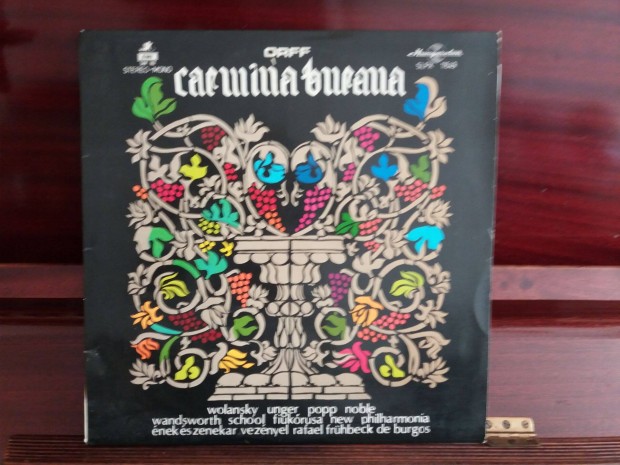 Orff Carmina Burana bakelit lemez LP EMI felvtel