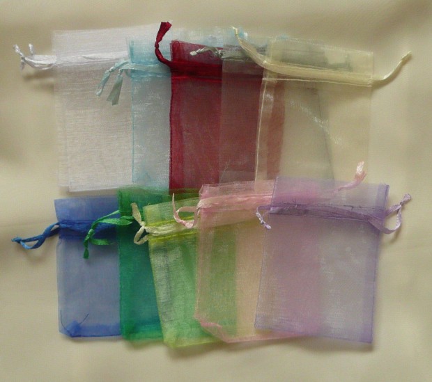Organza tasak 7x9 cm 13 db