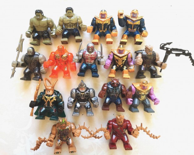 ris Marvel jtk figurk - Hulk, Thanos, Loki, Darkseid, Groot, Drex