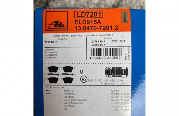 Original ATE fkbett trcsafkhez, Seat, Audi akr -50%