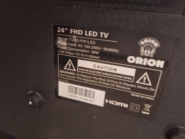 Orion 24 FHD Led tv. T24D/PIF/LED