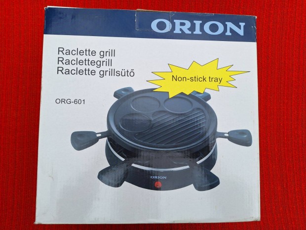 Orion ORG-601 Raclette Elektromos Grill eredeti dobozos
