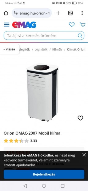 Orion omac 2007 mobil klima elad