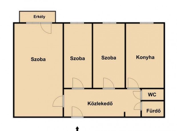 Örökösföldön liftes 1. emeleti 3 szobás lakás eladó