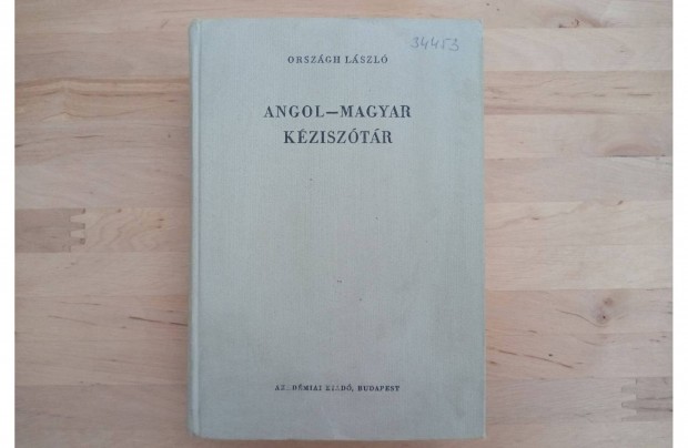 Orszgh Lszl : Angol-magyar kzisztr jszer