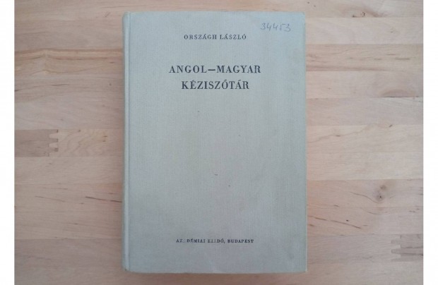 Orszgh Lszl : Angol-magyar kzisztr jszer