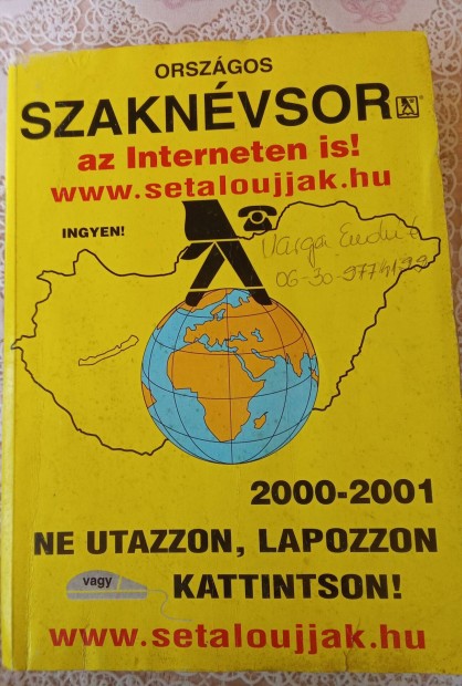 Orszgos Szaknvsor -szakmai telefonknyv 2000-2001 