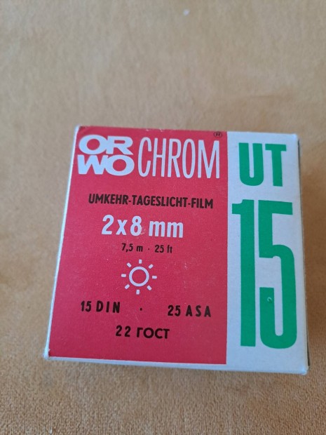 Orwo Chrom 2x8 mm es film, bontatlan 