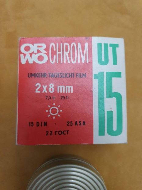Orwo Chrome 2x8mm-es film, bontatlan 